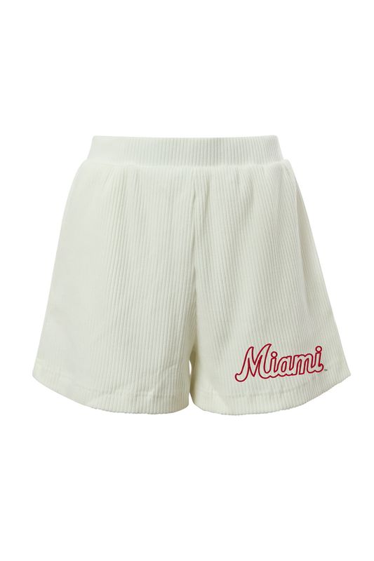 Women's White Script Miami Warm Up Shorts