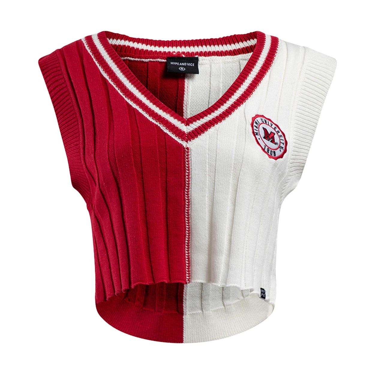 Women's Hype &amp; Vice Miami Chloe Crop Sweater Vest, Size: XS