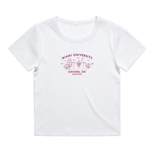 Miami RedHawks Women's Ribbed T-shirt, Size: S