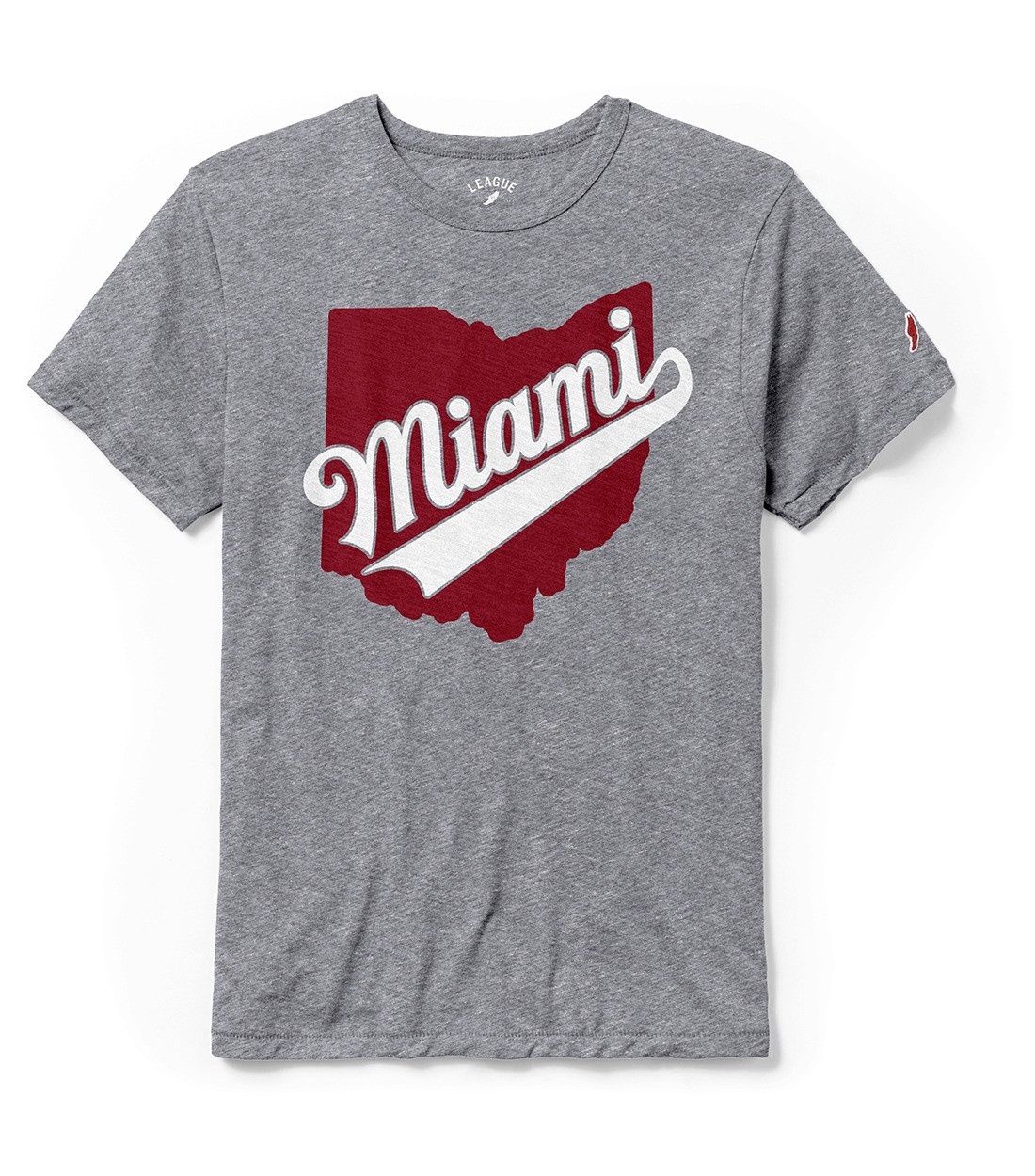 Miami Script in Ohio Tri-Blend Tee, Size: 2XL