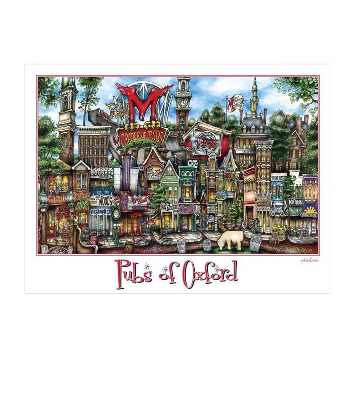 Pubs of Oxford Poster