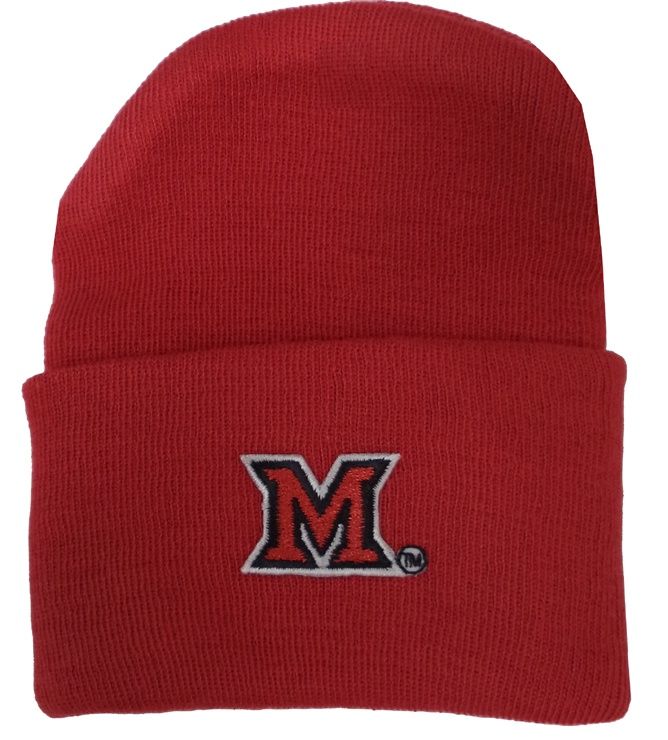 Miami University Newborn Knitted Hat Creative Knitwear, Color: RED
