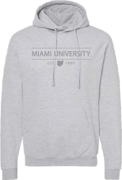 Grey Hood Tonal Miami University, Size: S