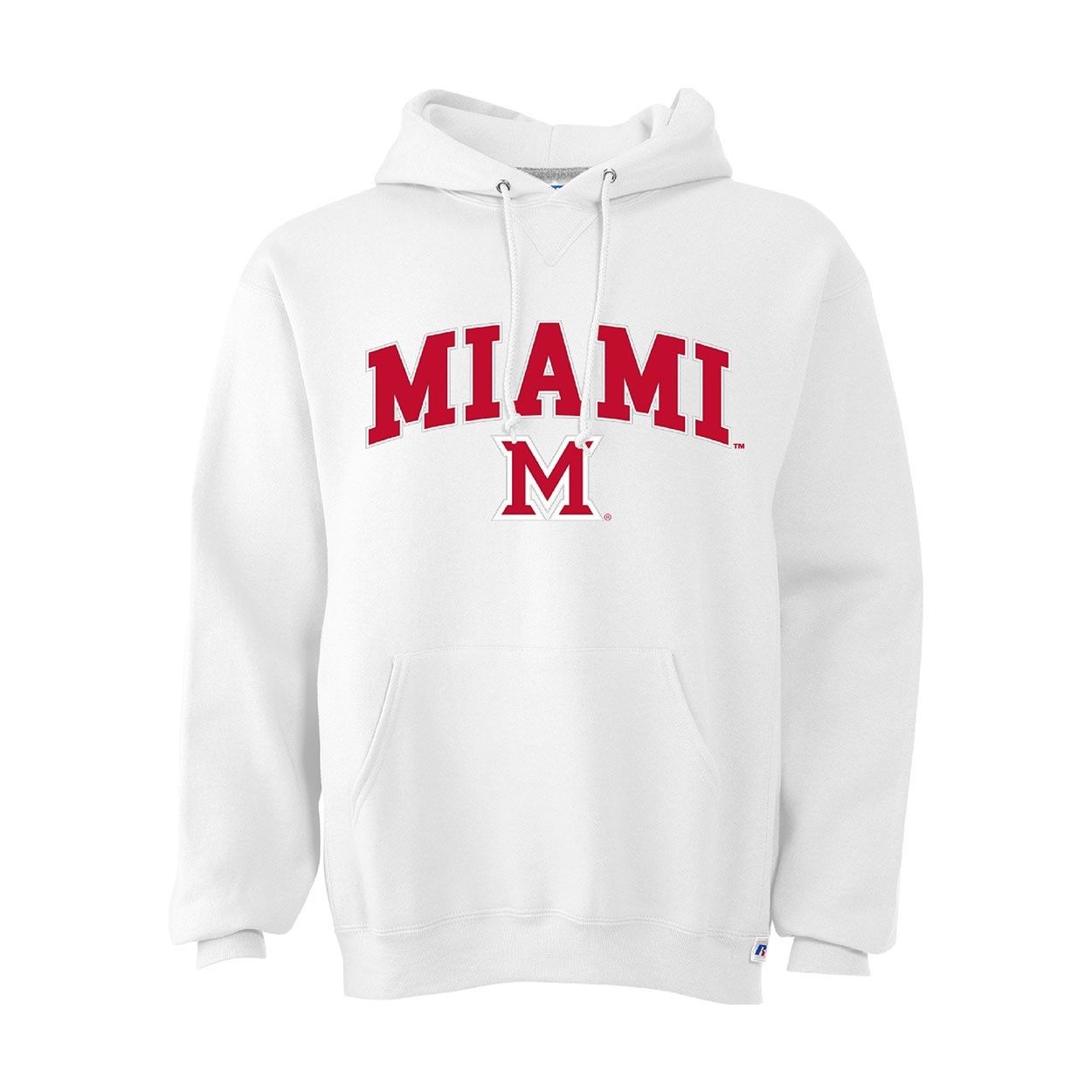 Russell Miami Over M Logo Twill Hoodie, Size: 2XL