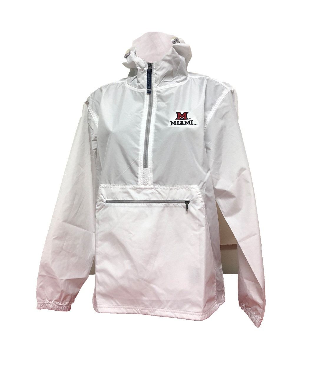 White Miami University Pack-n-Go Pullover, Size: XS