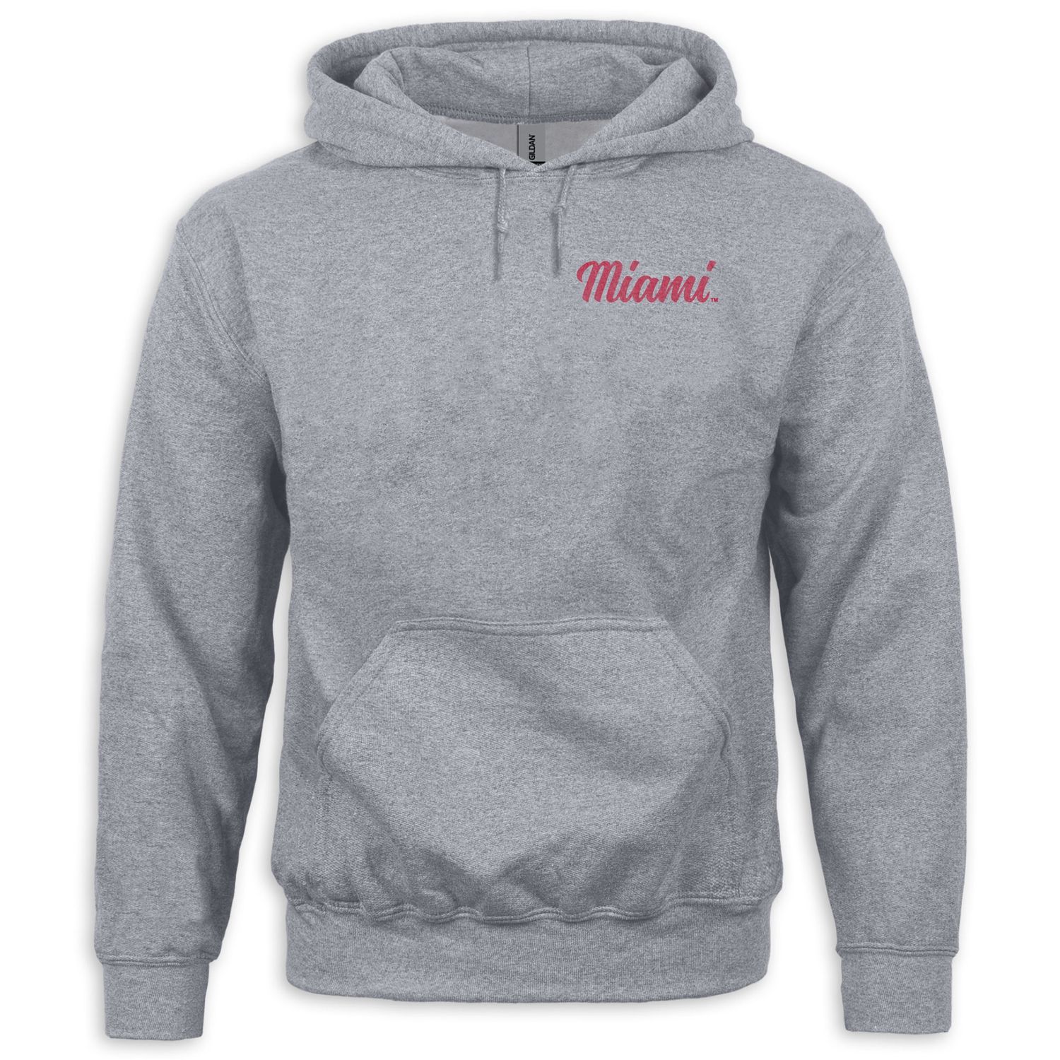GRAY Full-back Imprinted Hood, Size: 2XL