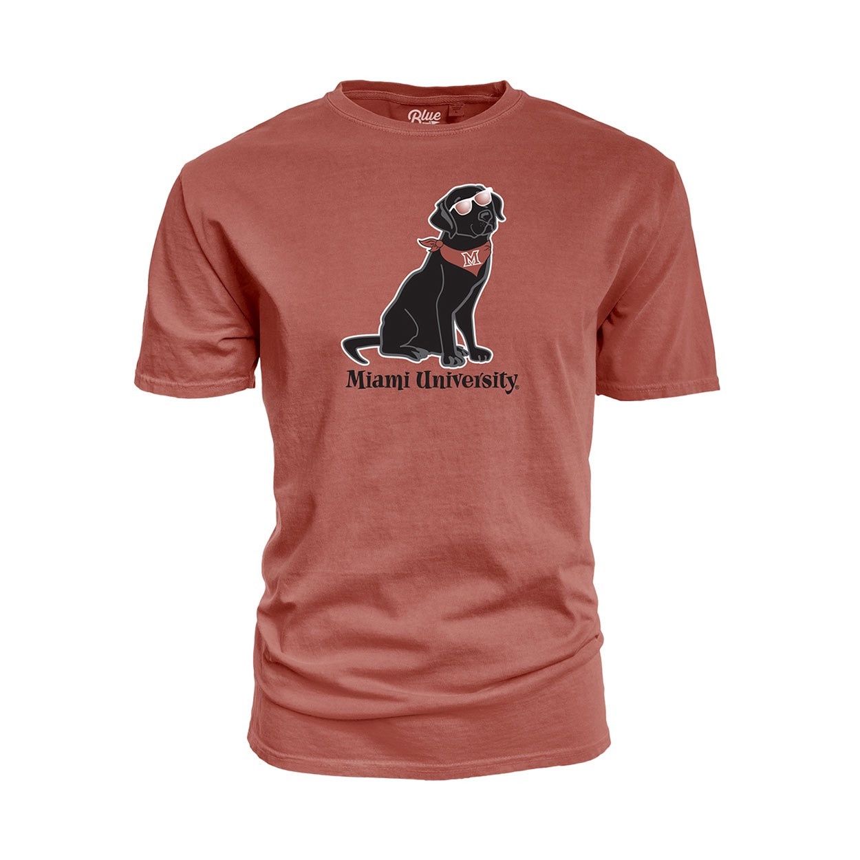 Blue 84 Miami Univ. Dog Wearing Sunglasses Tee Shirt, Size: 2XL