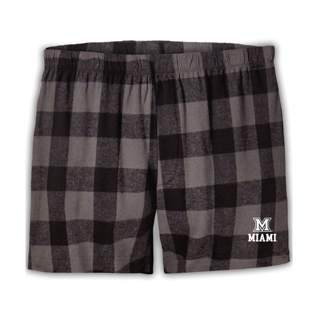 Boxercraft Miami University M Black &amp; Gray Flannel Boxer Shorts, Size: XS