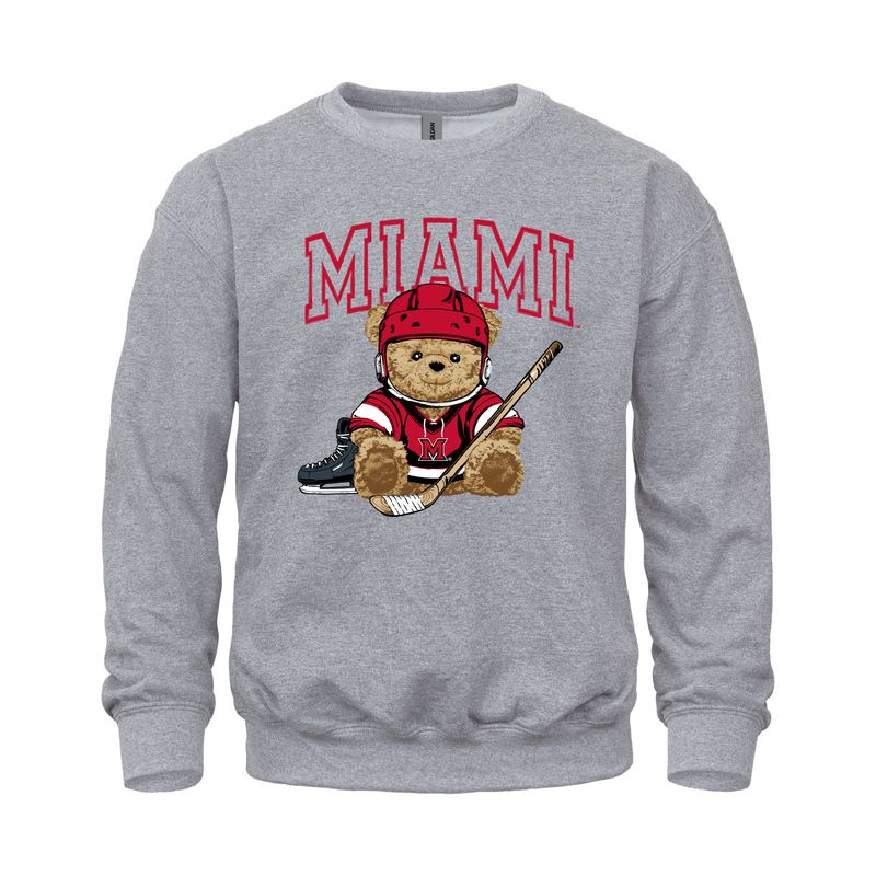Miami University Hockey Bear Crewneck Sweatshirt