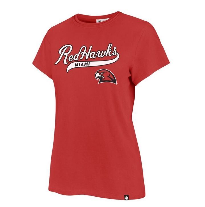 Women's Red RedHawks Tail Tee, Size: S