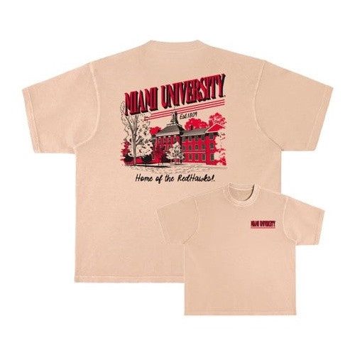Miami RedHawks Uscape Vintage T-shirt, Size: 2XL