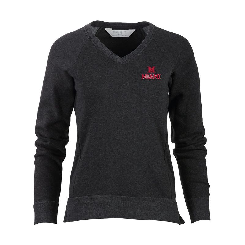 Boxercraft Miami Univ. Women's V-Neck Sweater