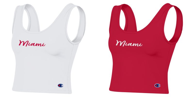 W-SMU SCOOP NECK TANK WITH SCRIPT MIAMI