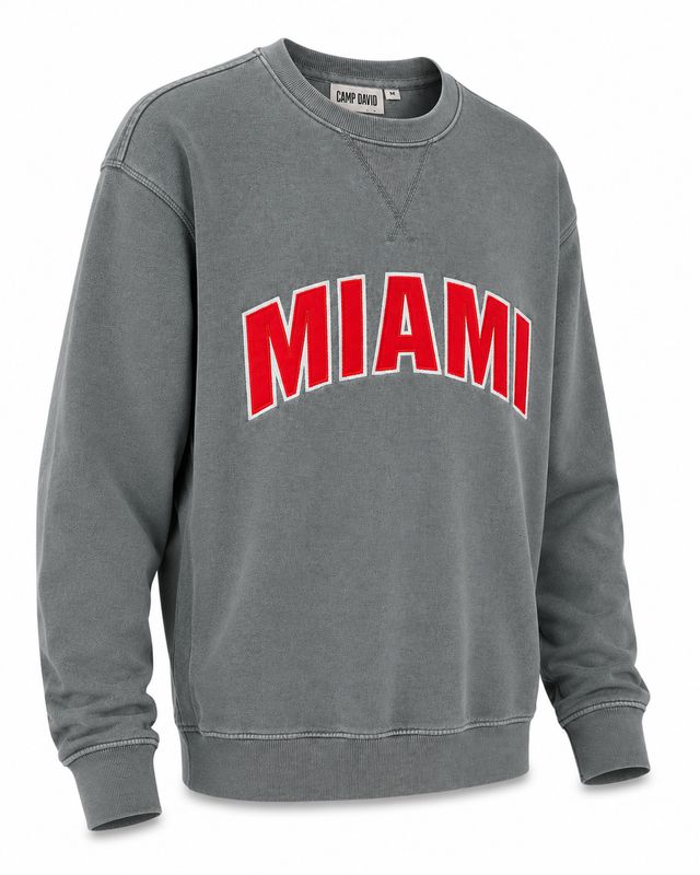Camp David Miami University Dark Oxford Vintage Crew Sweatshirt