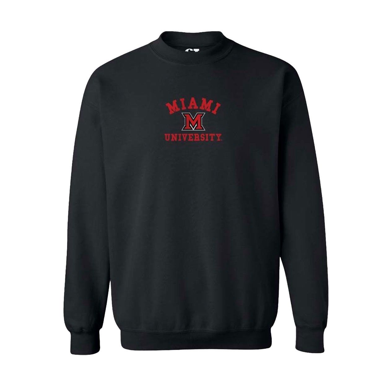 Miami University Block M Embroidered Crew, Color: ASH, Size: 2XL