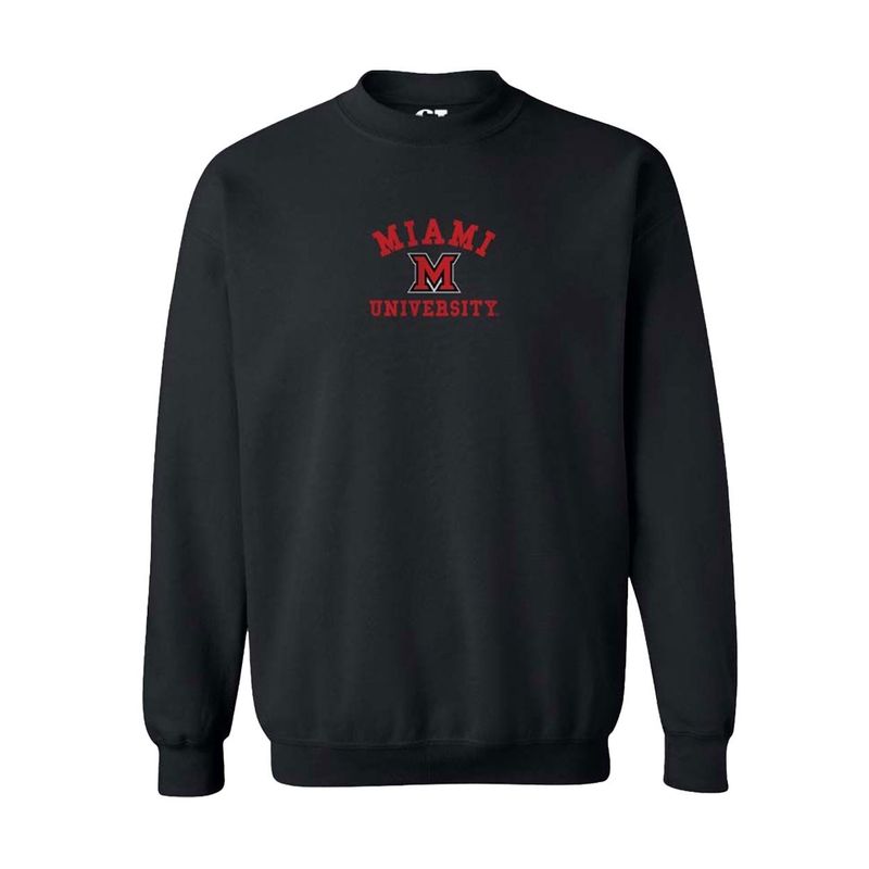 Miami University Block M Embroidered Crew