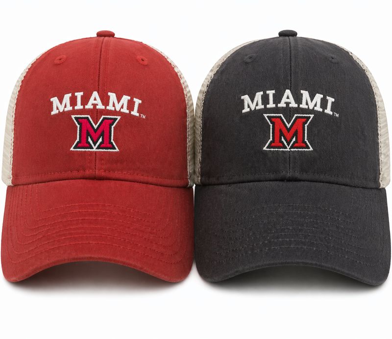 Miami University Adjustable Trucker Hats