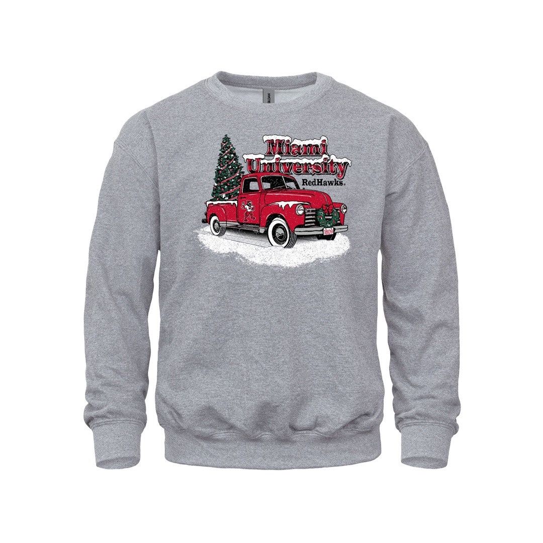 Miami RedHawks New Agenda Christmas Truck Crew, Size: S