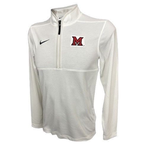 Nike Miami RedHawks Dri-FIT Victory White Quarter Zip, Size: S