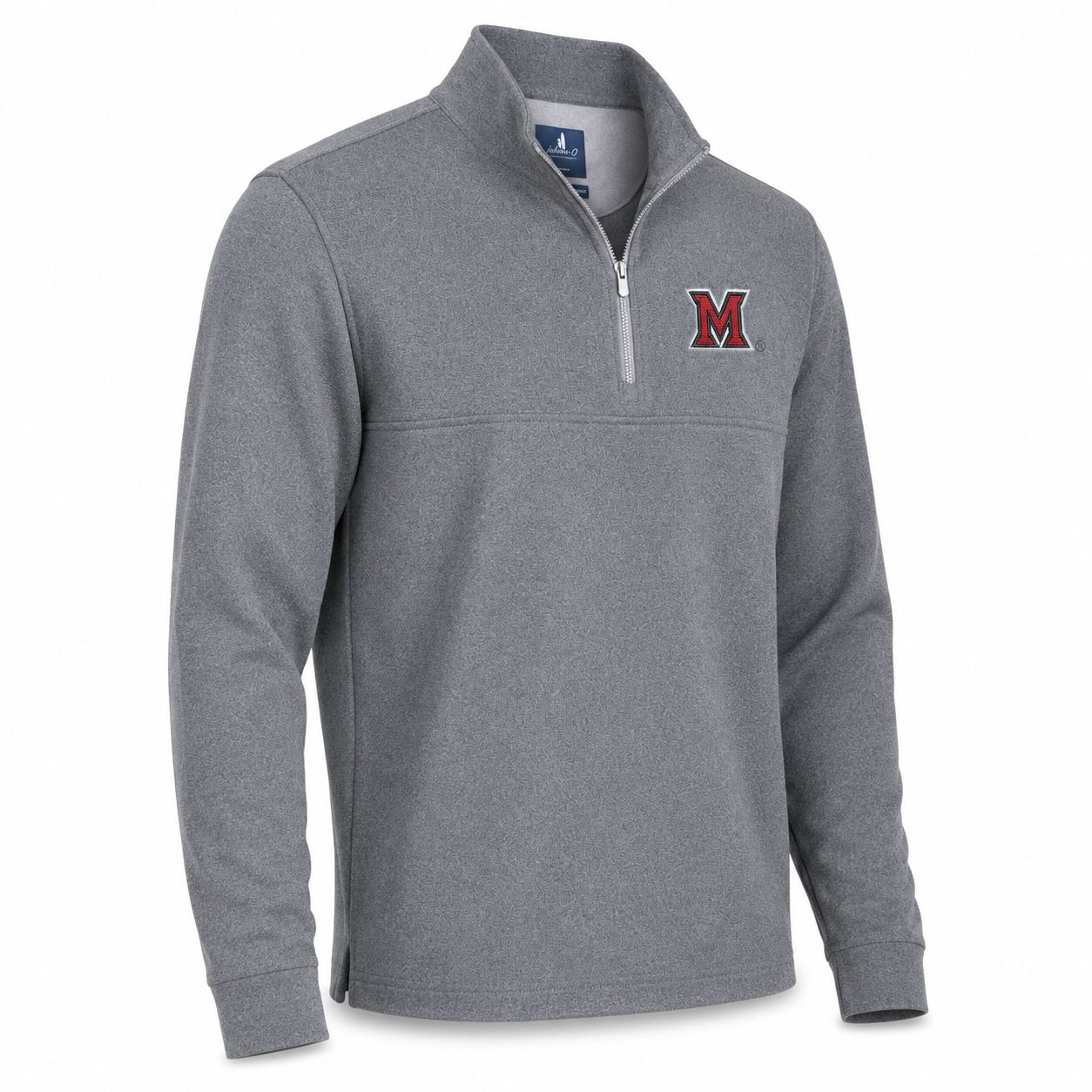 Johnnie-O Miami University Men’s Gray Quarter-Zip Pullover