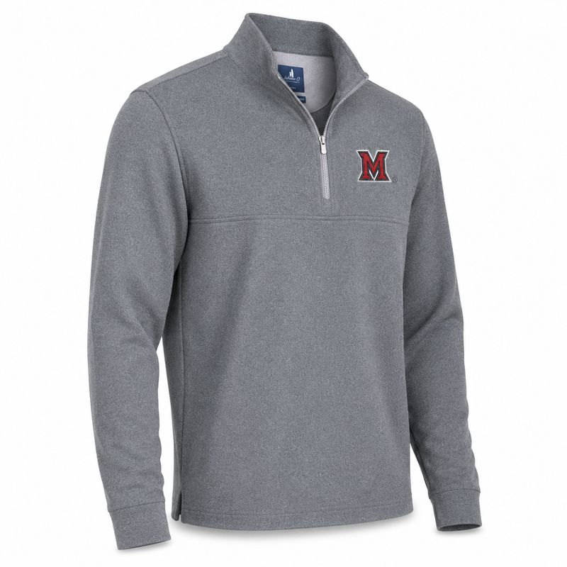 Johnnie-O Miami University Men’s Gray Quarter-Zip Pullover