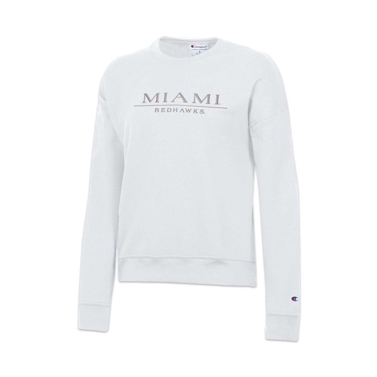 Miami RedHawks Champion Womens Embroidered Crew, Size: 2XL