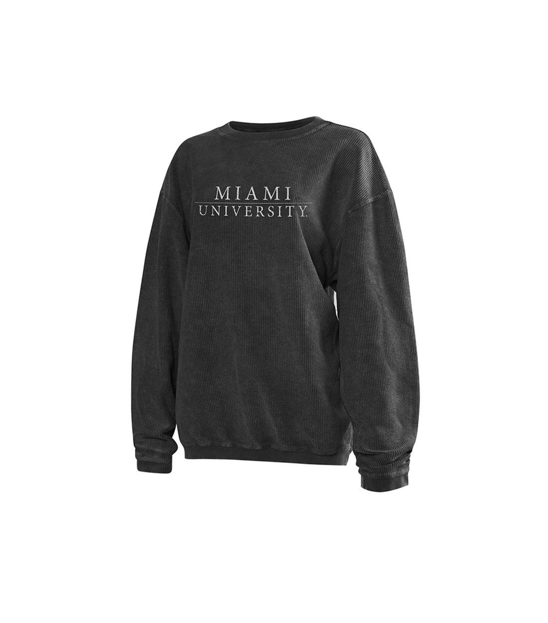 Women's Miami University Gray Corded Crew, Size: S