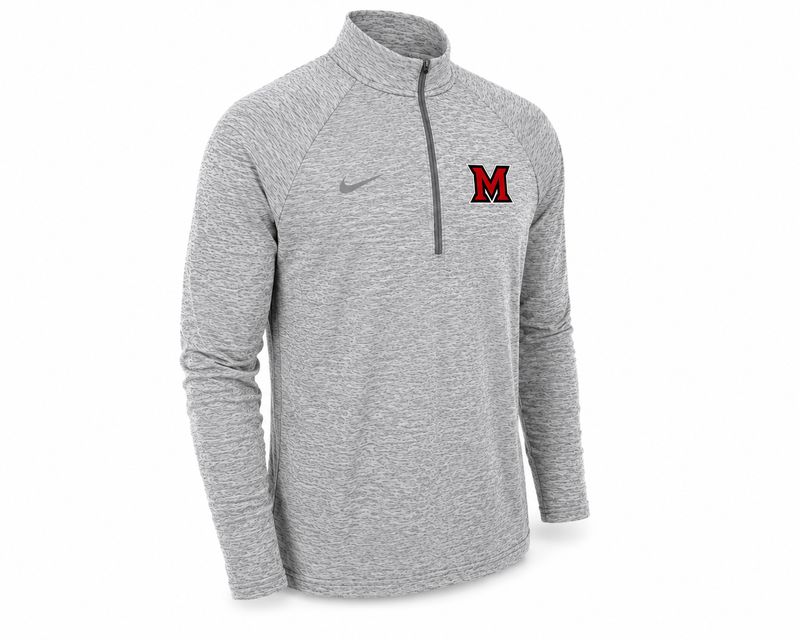 Nike Miami University RedHawks Dri-FIT Stride Quarter-Zip – Heather Gray