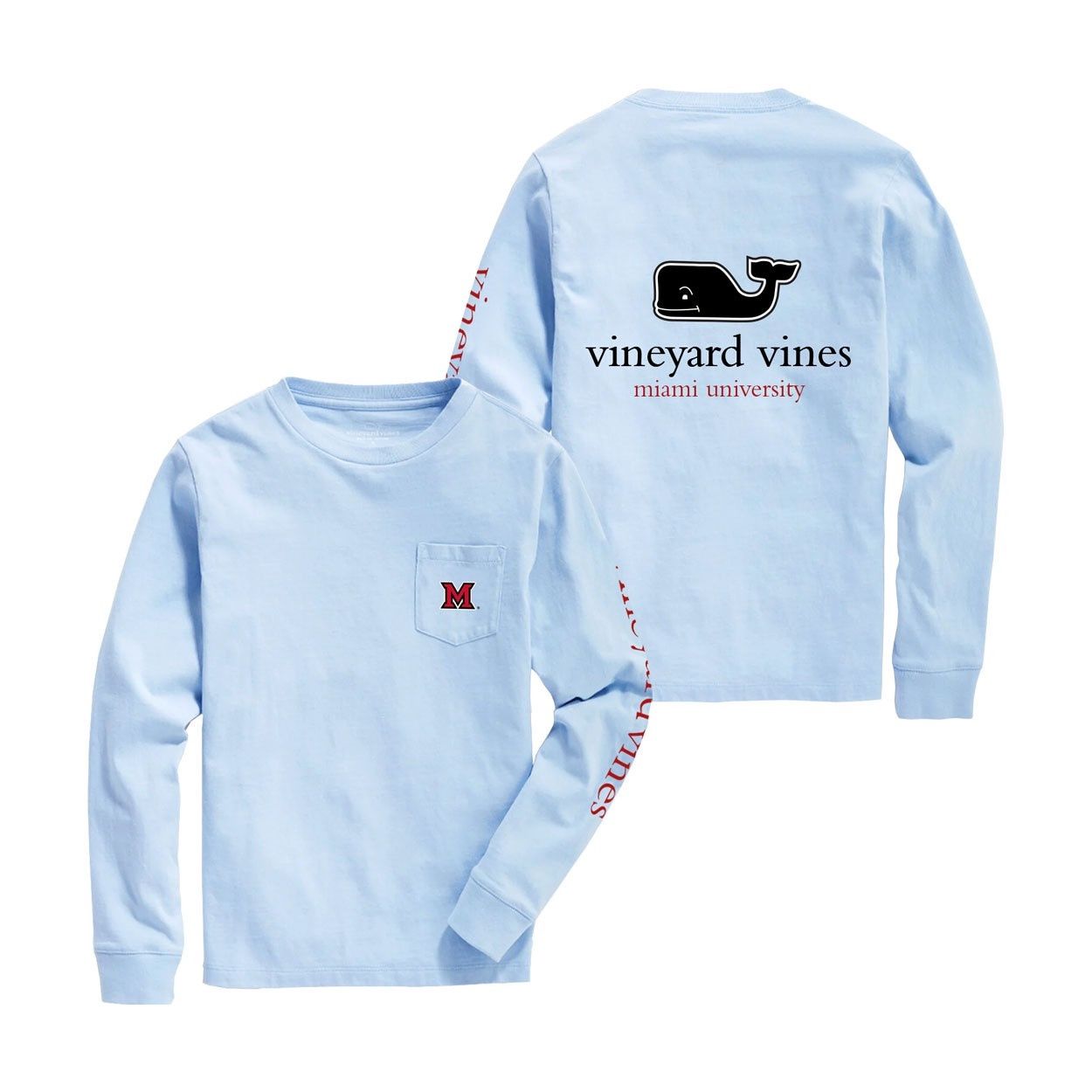 Vineyard Vines Miami Pocket Long Sleeve Tee, Color: BLUE, Size: 2XL