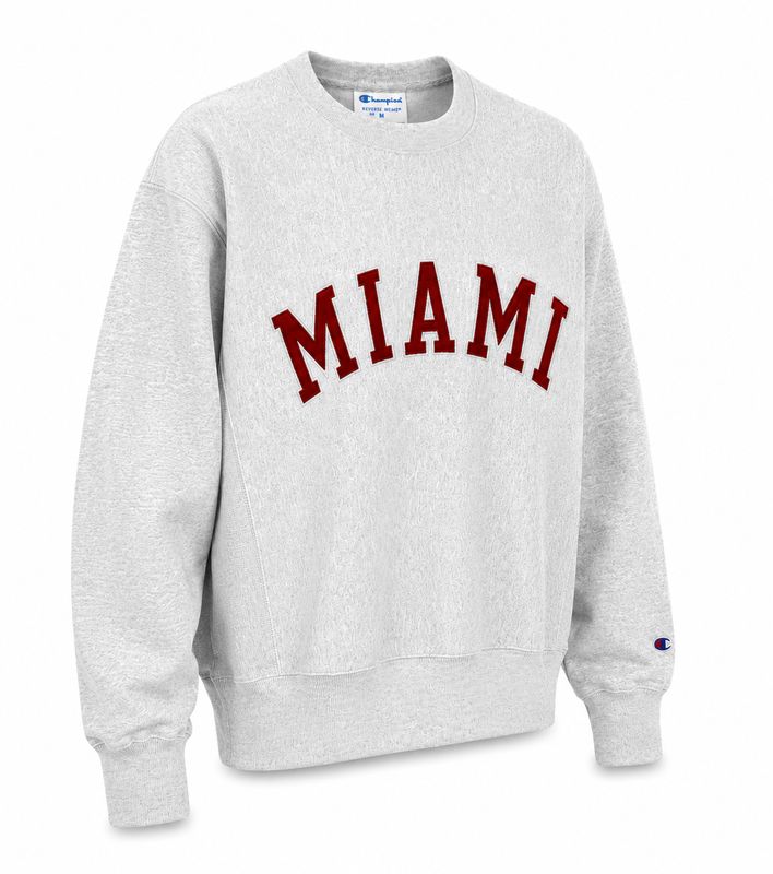 Champion Miami University Reverse Weave Tackle Twill Crewneck
