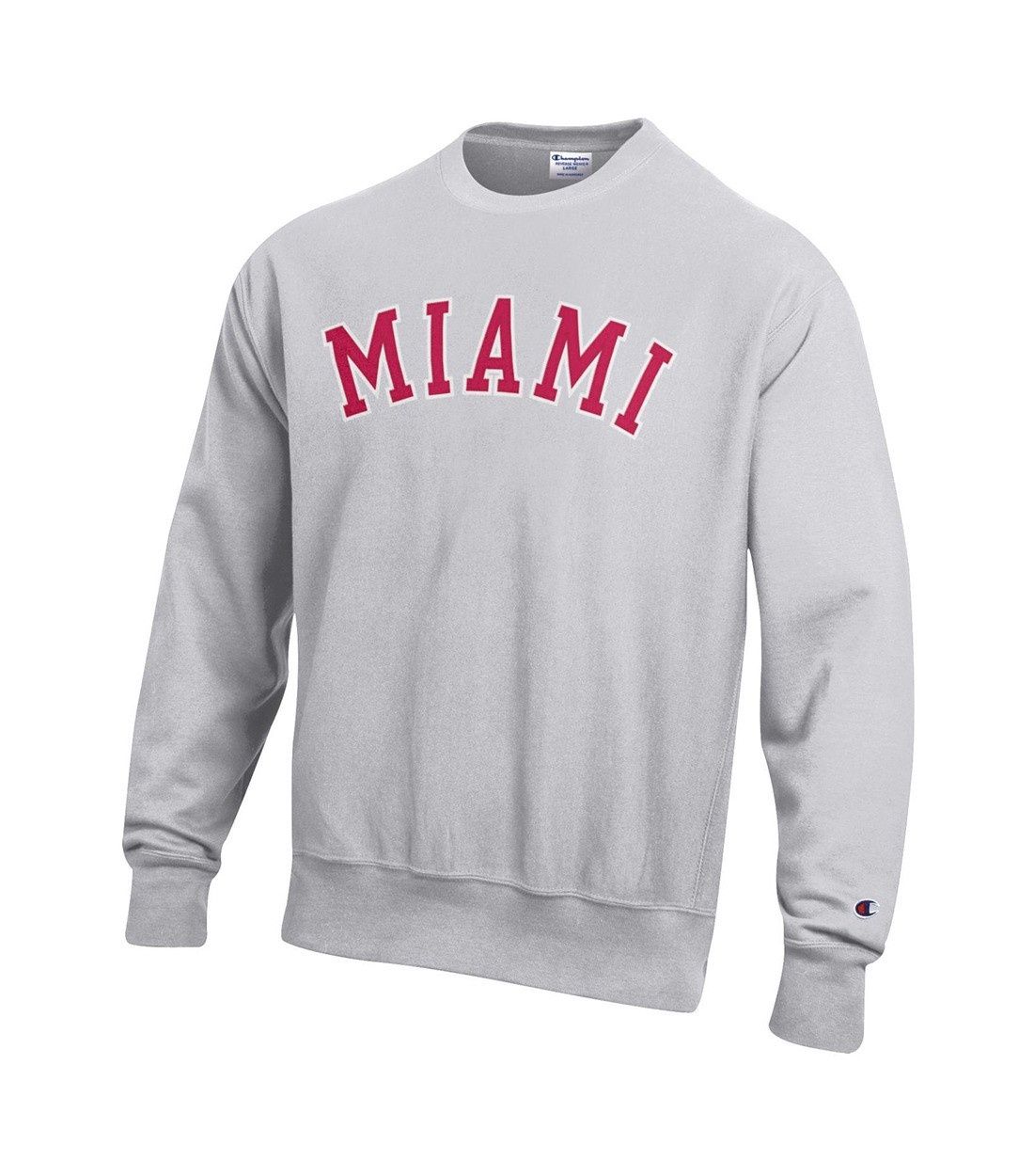 Champion Miami University Reverse Weave Tackle Twill Crewneck Sweatshirt, Size: XS