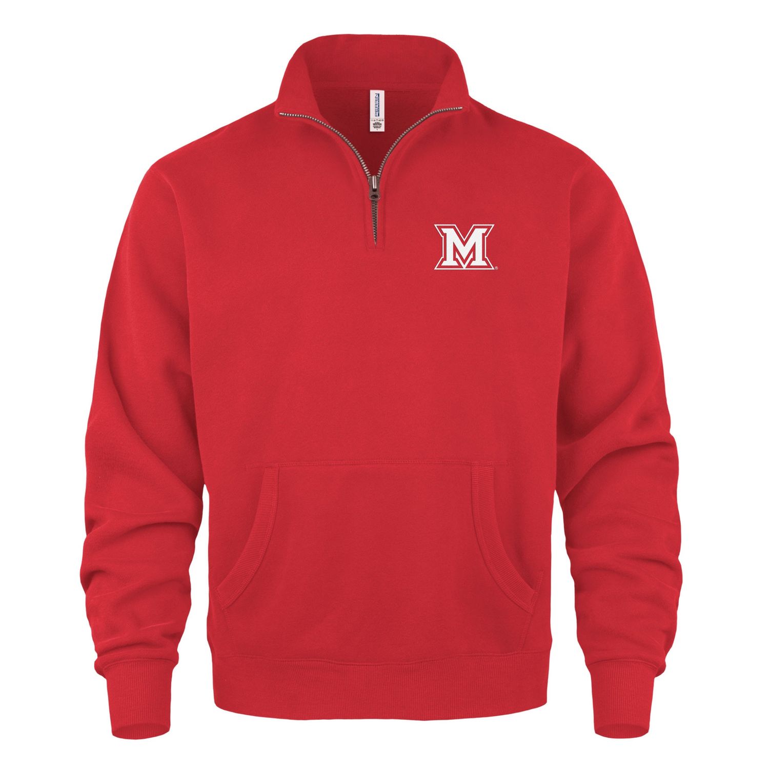 Peached Quarter Zip in Red, Size: 2XL
