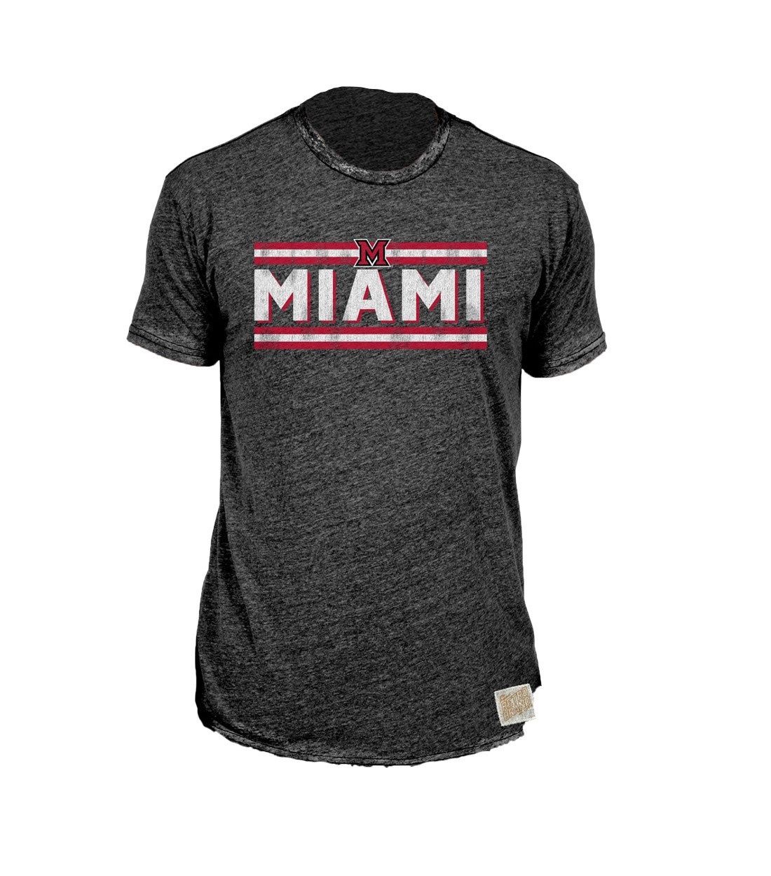 Black Mineral Washed Miami University Tee, Size: S