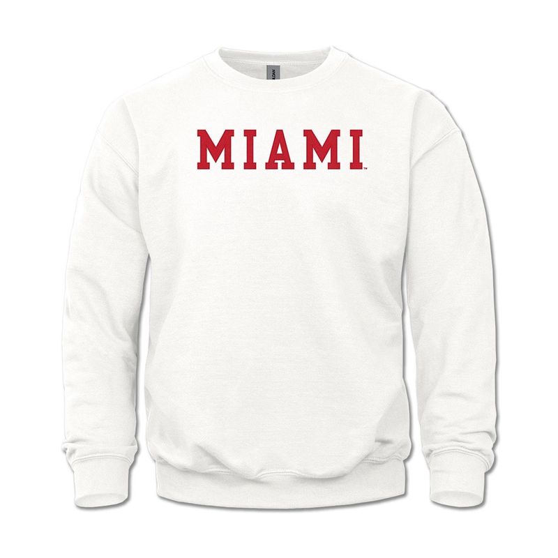 Miami Block Font Embroidered Crew