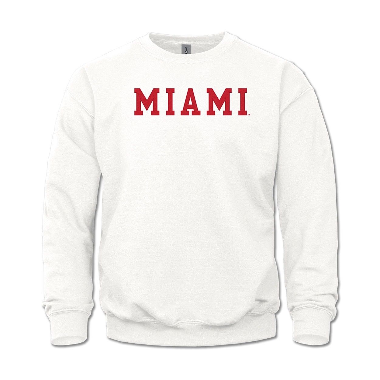 Miami Block Font Embroidered Crew, Size: 2XL