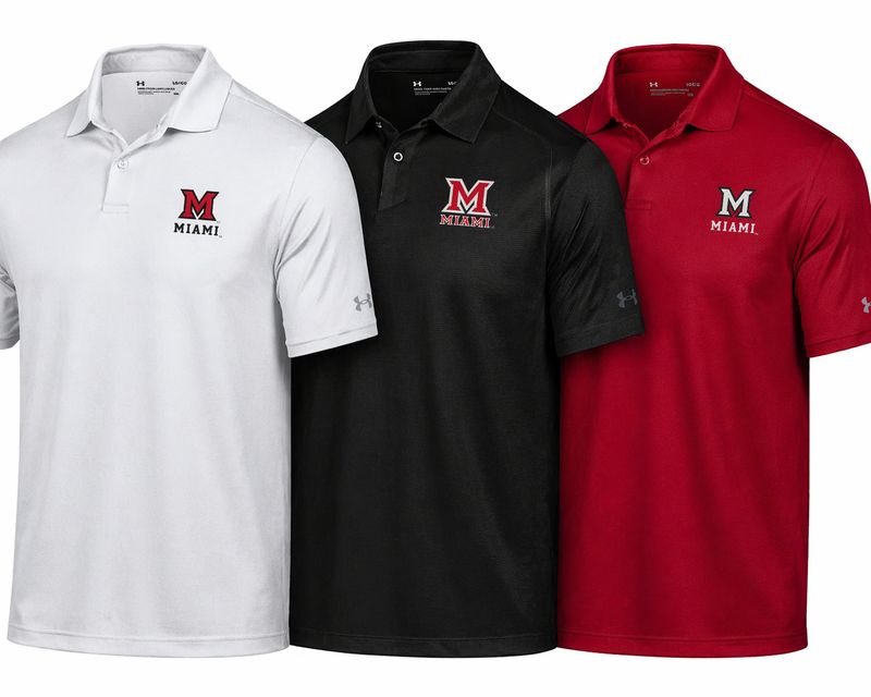 Under Armour Aura Polo with Block "M" over Miami
