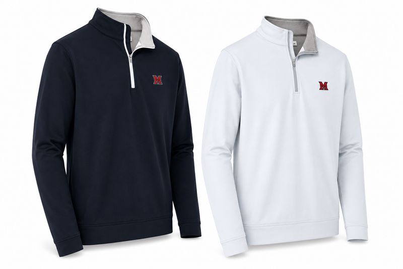 Peter Millar Miami RedHawks Black Perth Quarter Zip