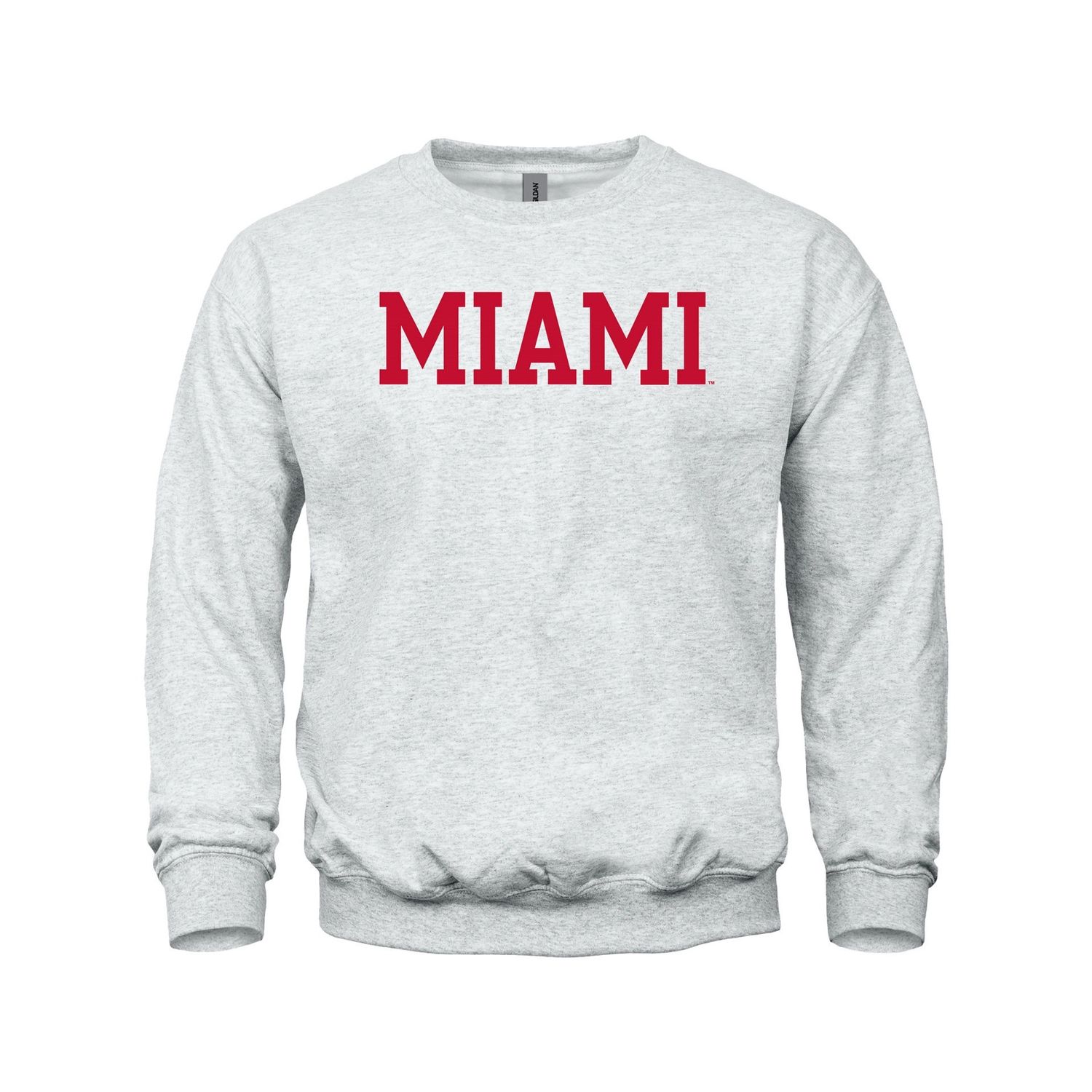 Miami RedHawks New Agenda MIAMI Crew, Color: ASH, Size: 2XL