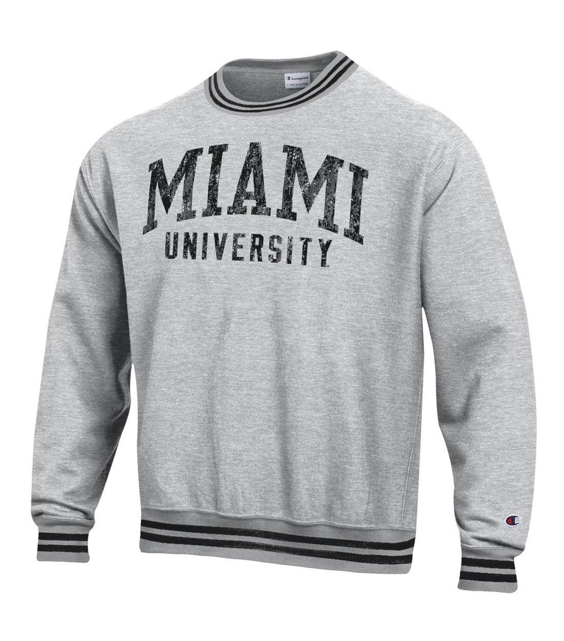 Champion Miami University Reverse Weave Ringer Crew, Size: 2XL