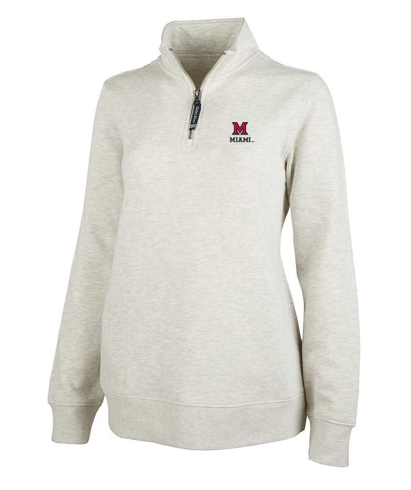 Charles River Miami Univ. Women's 1/4 Zip w/ Logo, Size: 2XL