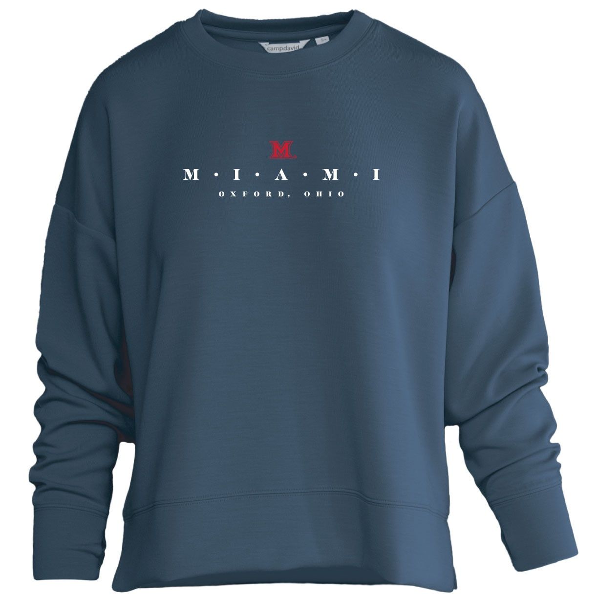 Women's Navy crew with M Miami Oxford, Size: S