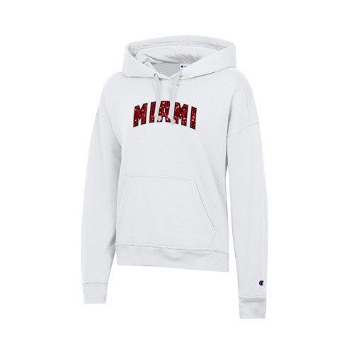 Women's Miami RedHawks Champion Glittered Miami Hood, Size: XS
