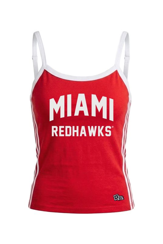 W-Sideline Stripe tank in red