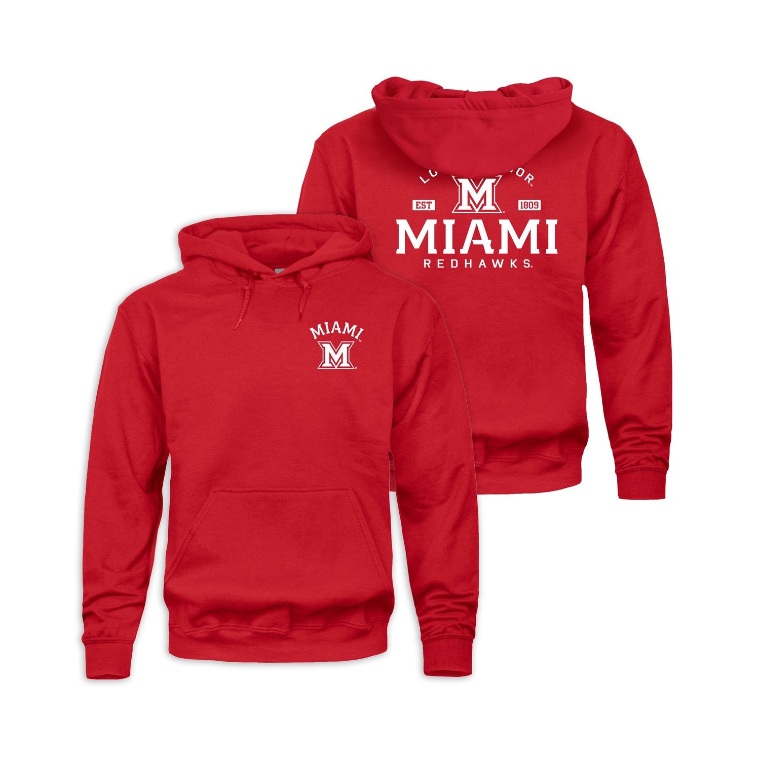 Miami RedHawks Miami M Back-Graphic Hood, Size: 2XL
