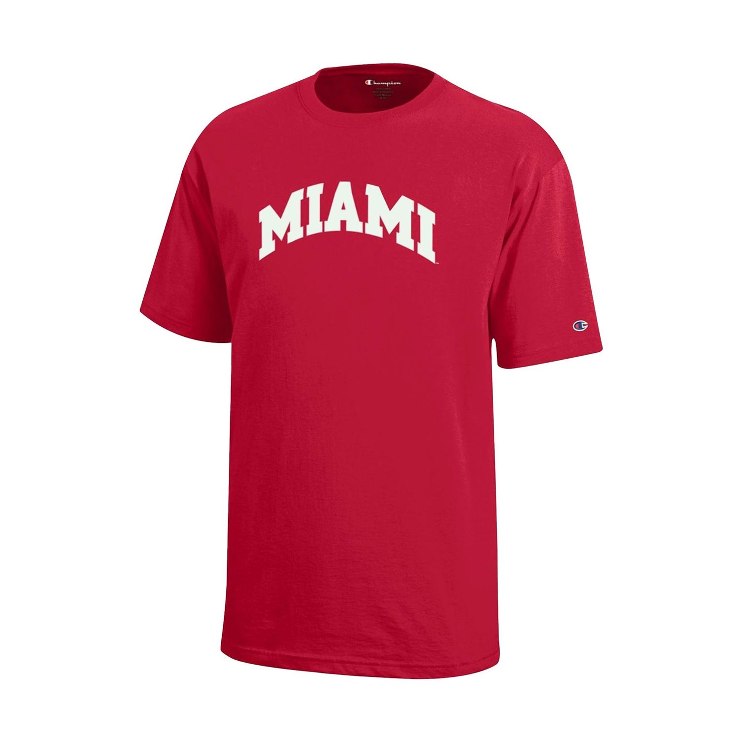 Miami RedHawks Champion Miami Youth Tee, Color: RED, Size: XS