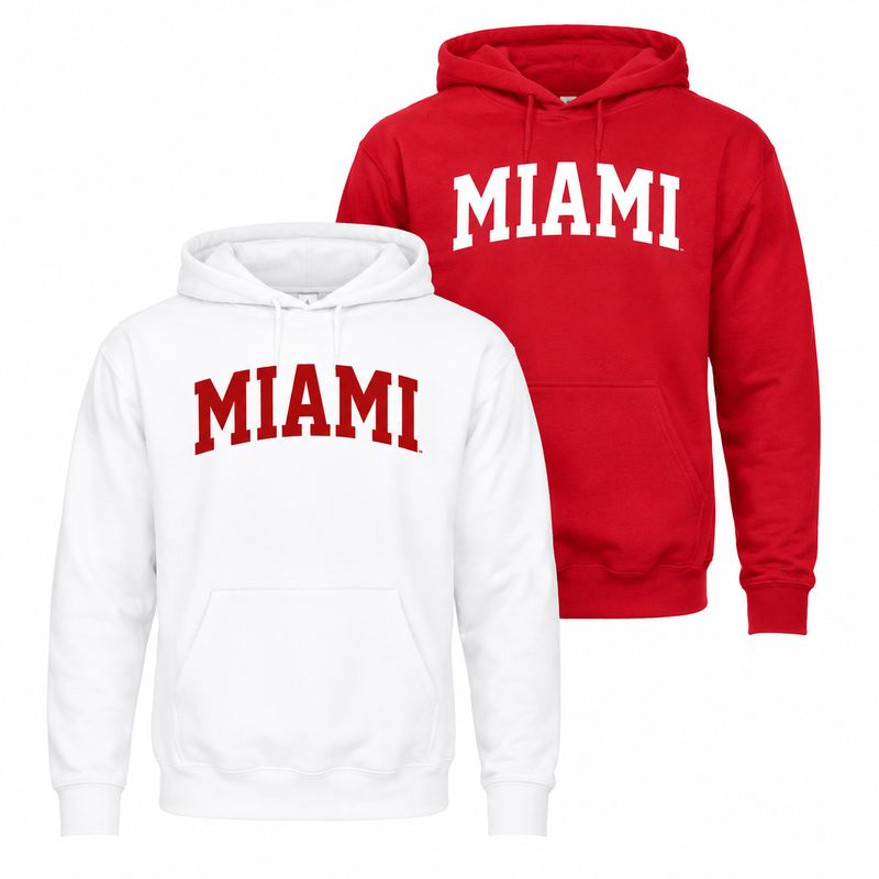 Miami University RedHawks Sewn Arch Miami Pullover Hoodie