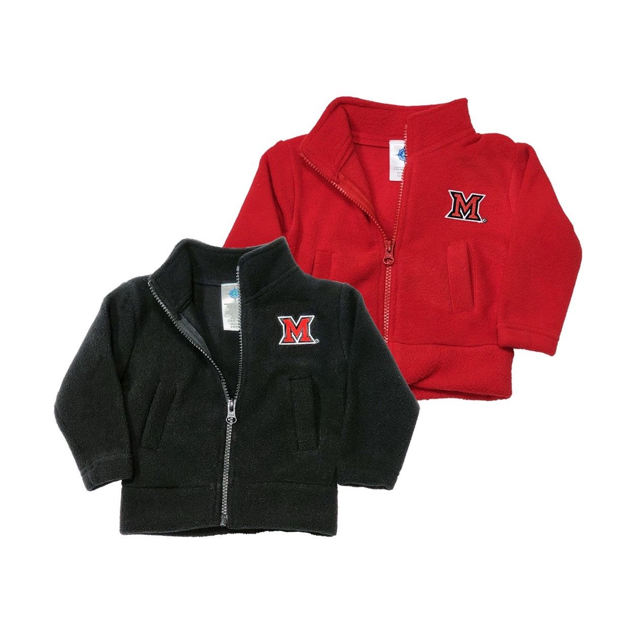 Infant/Toddler Miami University Full Zip Fleece Jacket, Color: BLACK, Size: 2T
