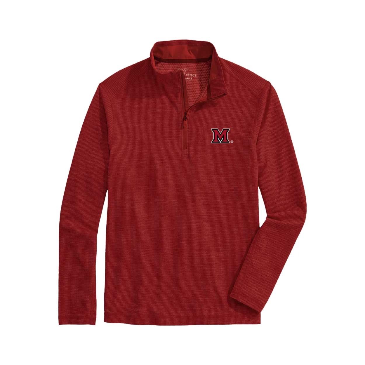 Vineyard Vines Miami Sankaty Red 1/4 Zip, Size: 2XL