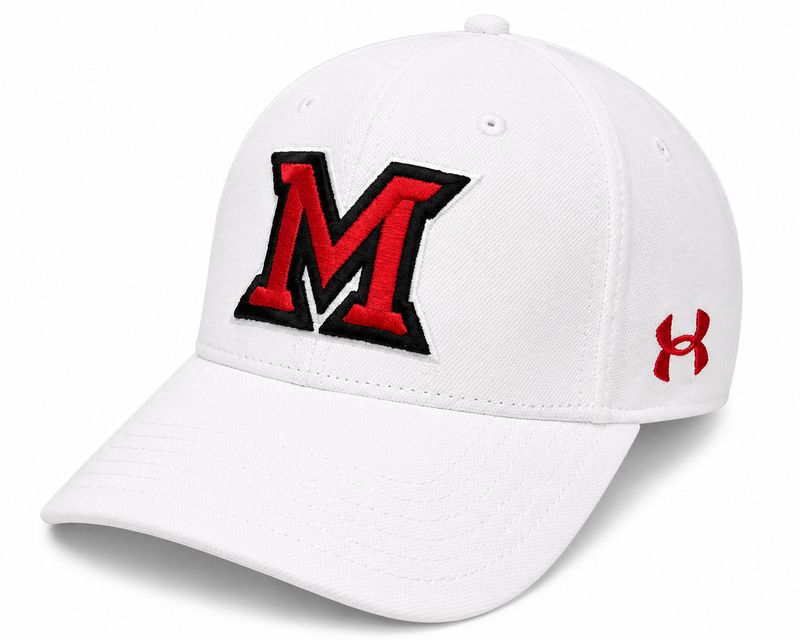 Under Armour Miami University RedHawks White Fitted Hat