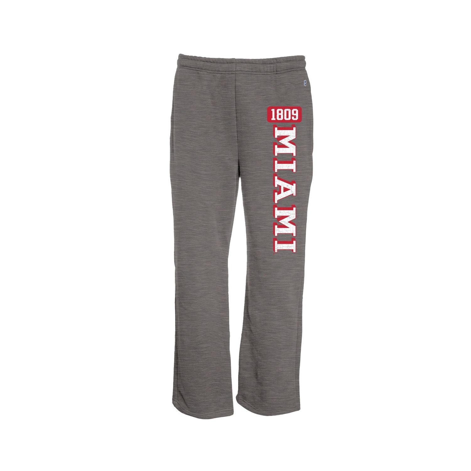 Miami RedHawks Blue 84 Gray Open Bottom Sweatpants, Size: S